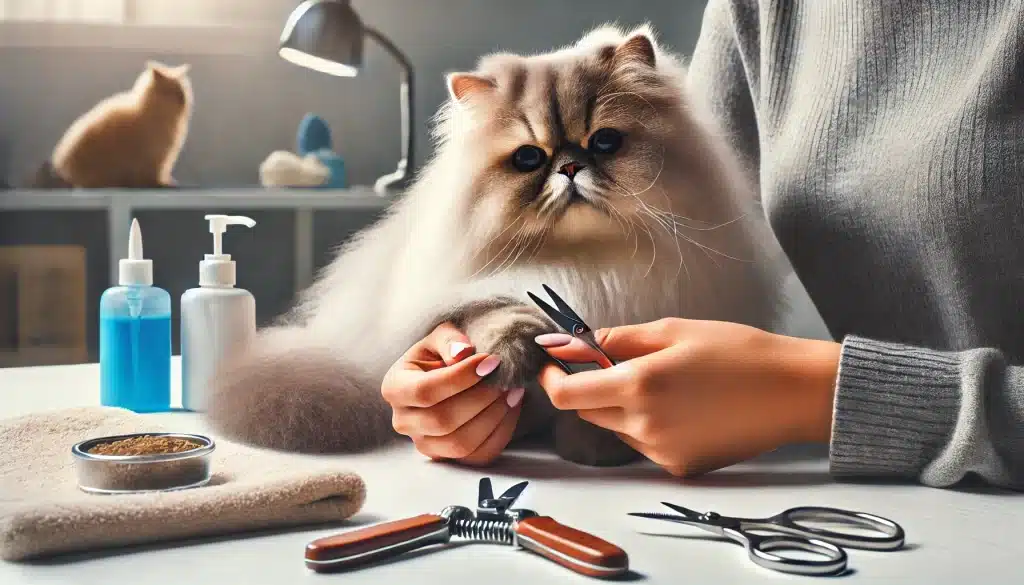 cuidado de uñas gato persa
